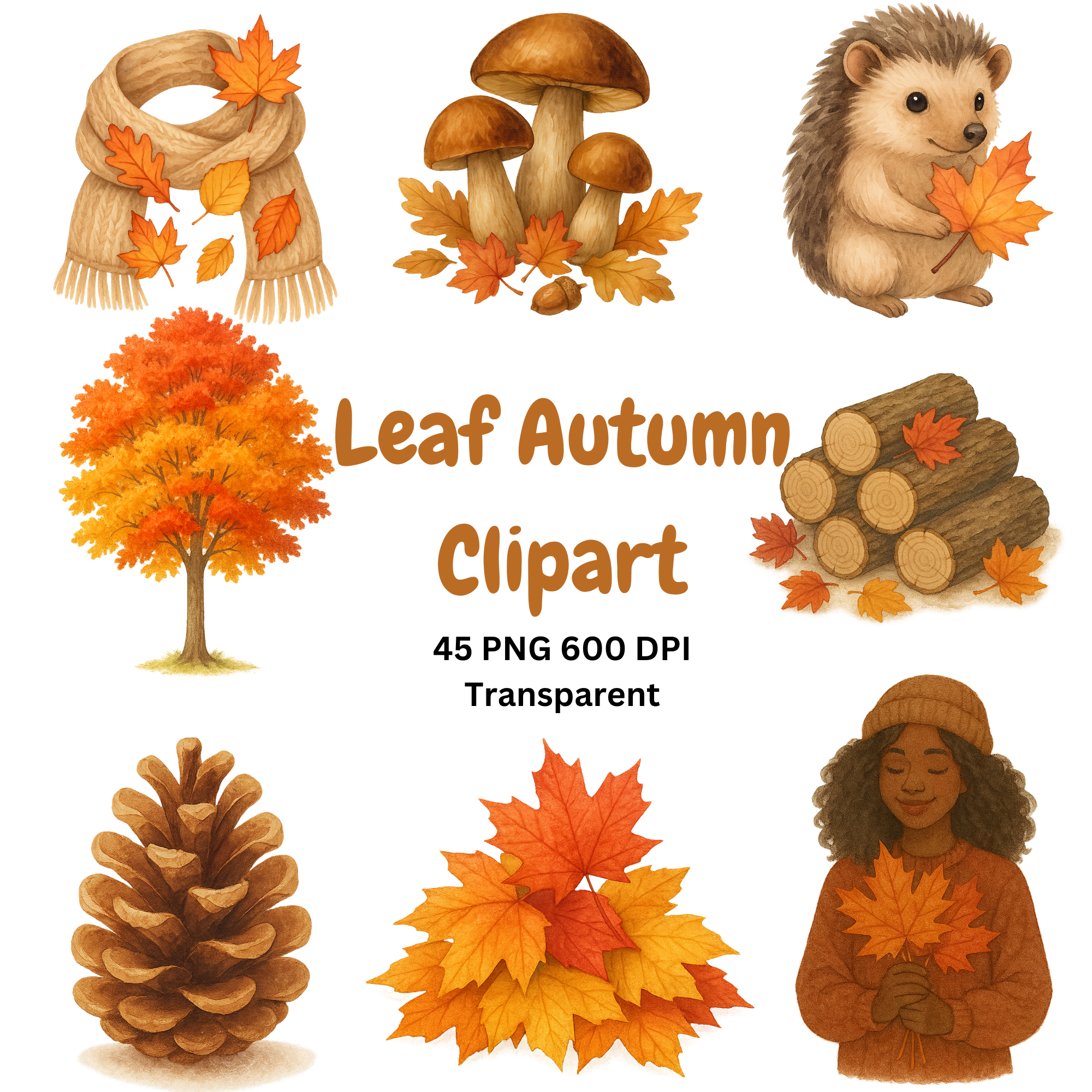 Elegant floral inspired clipart preview for Etsy, Canva and handmade creative projects