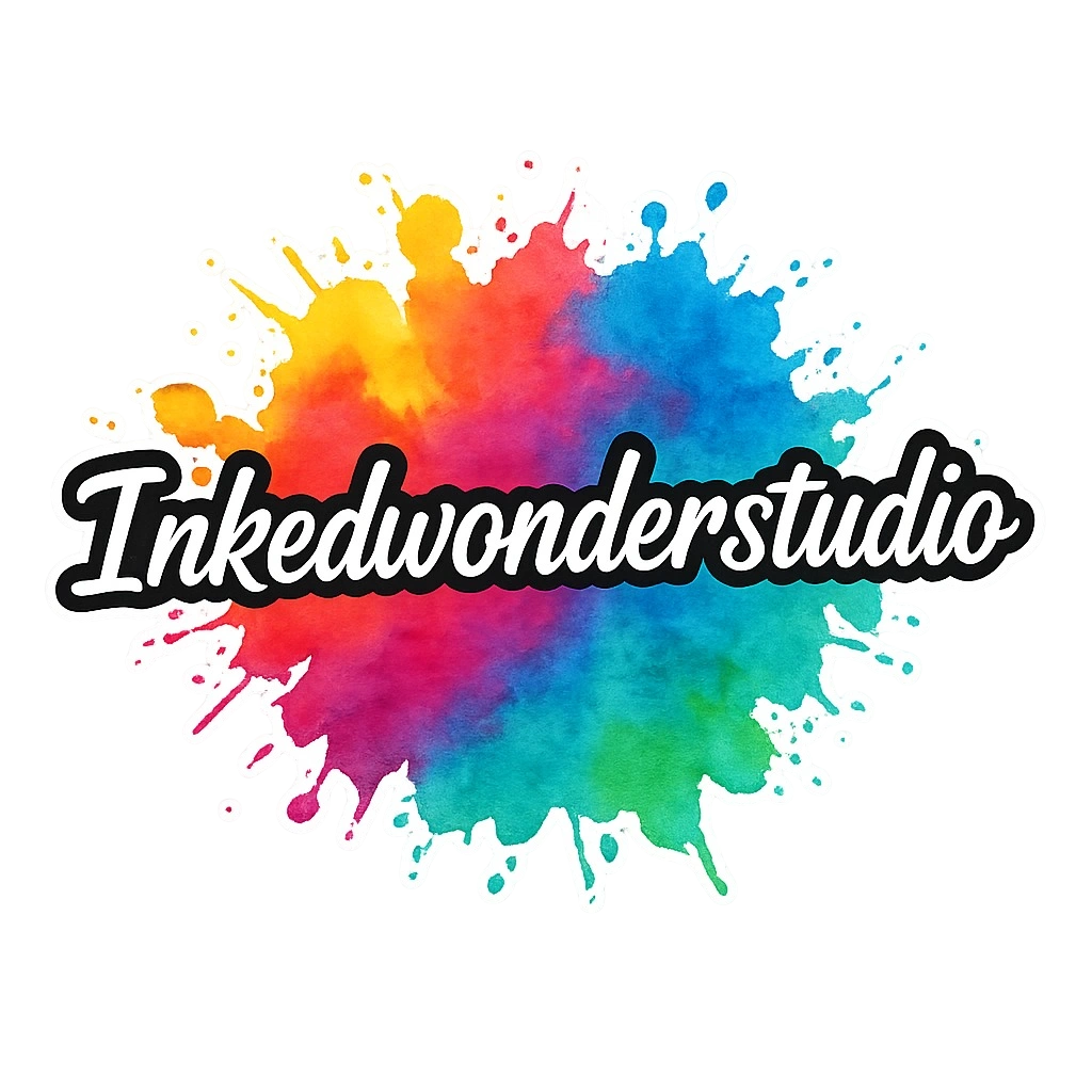 Inkedwonderstudio watercolor logo